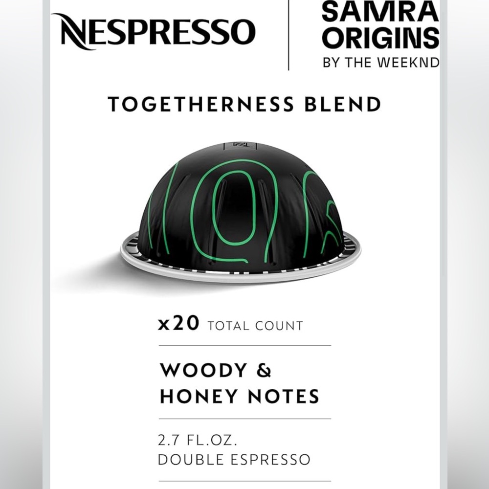 Nespresso I Samra Origins by The Weeknd Vertuo Double Espresso 20 pod 6/30/26 - Picture 5 of 5